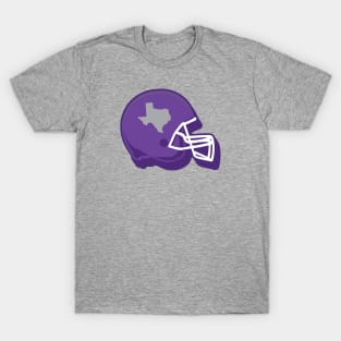 Fort Worth, Texas Outline Football Helmet T-Shirt